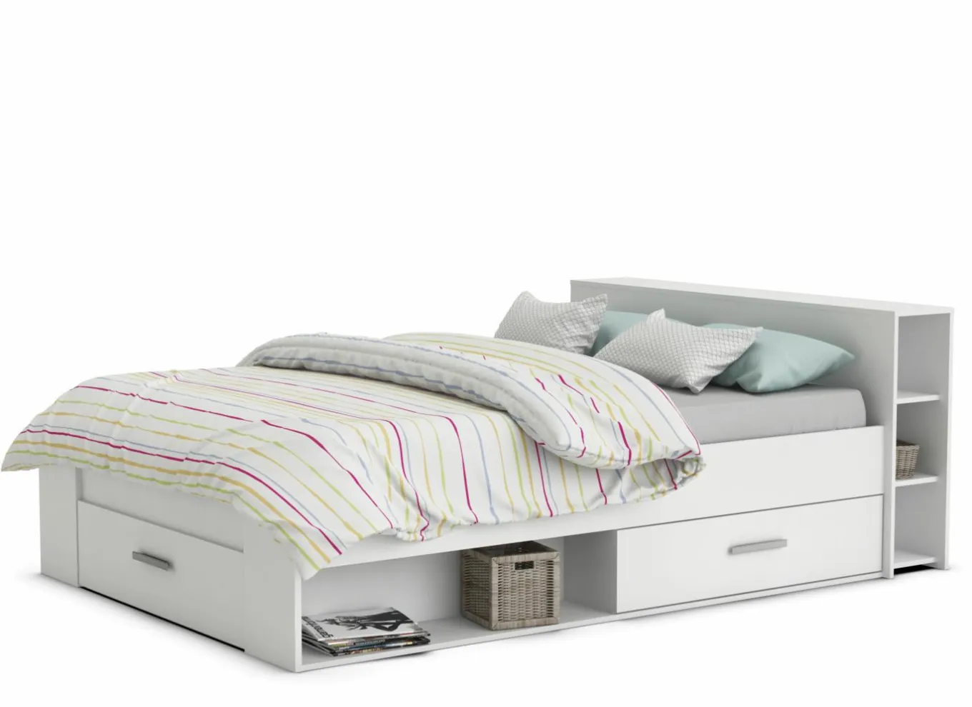 Demeyere Tweepersoonsbedden|Bed Pocket 160x200cm - decor - pearl white met opbergruimte