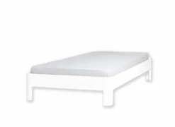 Bed Ventoux 180x200cm - beuk massief - wit- Tweepersoonsbedden