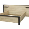 Tweepersoonsbedden|Bed 140x200cm - decor - Franse eik & nox met zijwanden