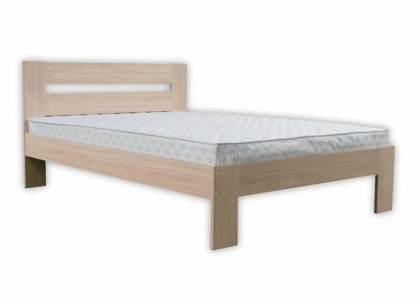 Compleet Bed|Tweepersoonsbedden|Bed 160x200cm - decor - sonoma met matras en bodem