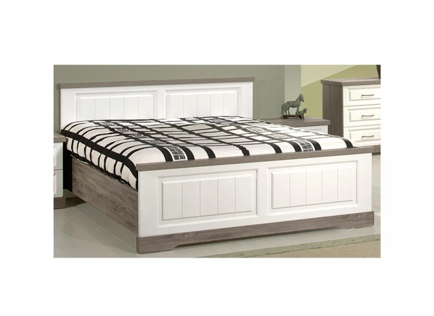 Bed 140x200cm - decor - truffel & porcelein- Tweepersoonsbedden