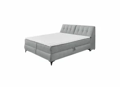 Compleet Bed|Boxsprings|Bedbox Atlantis 180x200cm - stof - grijs met opbergruimte