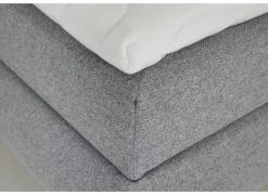 Compleet Bed|Boxsprings|Bedbox Atlantis 180x200cm - stof - grijs met opbergruimte