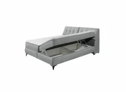 Compleet Bed|Boxsprings|Bedbox Atlantis 180x200cm - stof - grijs met opbergruimte