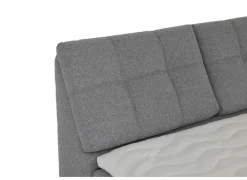 Compleet Bed|Boxsprings|Bedbox Atlantis 160x200cm - stof - grijs met opbergruimte