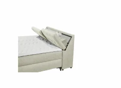 Compleet Bed|Boxsprings|Bedbox Atlantis 180x200cm - stof - ivoor met opbergruimte