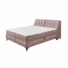 Compleet Bed|Boxsprings|Bedbox Atlantis 160x200cm - stof - flamingo met opbergruimte