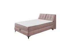 Compleet Bed|Boxsprings|Bedbox Atlantis 140x200cm - stof - flamingo met opbergruimte