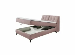 Compleet Bed|Boxsprings|Bedbox Atlantis 140x200cm - stof - flamingo met opbergruimte