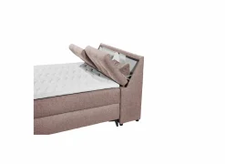 Compleet Bed|Boxsprings|Bedbox Atlantis 140x200cm - stof - flamingo met opbergruimte