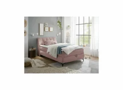 Bedbox Atlantis 120x200cm - stof - flamingo met opbergruimte- Compleet Bed|Boxsprings