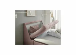Bedbox Atlantis 120x200cm - stof - flamingo met opbergruimte- Compleet Bed|Boxsprings