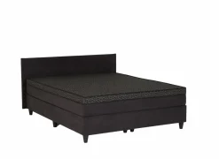 Bedbox BOX53 160x200cm - stof - antraciet- Tweepersoonsbedden