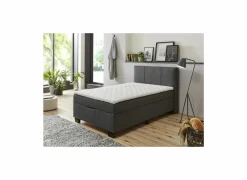 Bedbox BX1620 120x200cm - stof - antraciet met opbergruimte- Compleet Bed|Boxsprings