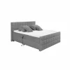 Boxsprings|Bedbox Gabun 180x200cm - stof - donkergrijs elektrisch