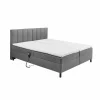 Compleet Bed|Boxsprings|Bedbox Miralindo 180x200cm - stof - nordic graphite elektrisch