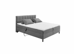 Compleet Bed|Boxsprings|Bedbox Miralindo 180x200cm - stof - nordic graphite elektrisch