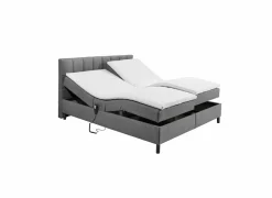 Compleet Bed|Boxsprings|Bedbox Miralindo 180x200cm - stof - nordic graphite elektrisch