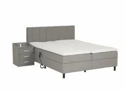 Compleet Bed|Boxsprings|Bedbox Miralindo 180x200cm - stof - nordic ash elektrisch