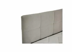 Compleet Bed|Boxsprings|Bedbox Nagol A 120x200cm  - stof - zilver met opbergruimte