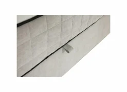 Compleet Bed|Boxsprings|Bedbox Nagol A 120x200cm  - stof - zilver met opbergruimte