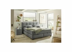 Bedbox Nagol A 180x200cm - stof - antraciet met opbergruimte- Compleet Bed|Tweepersoonsbedden