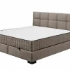Compleet Bed|Tweepersoonsbedden|Bedbox Nagol A 160x200cm - stof - stone met opbergruimte