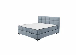 Compleet Bed|Tweepersoonsbedden|Bedbox Nagol A 180x200cm - stof - blauw met opbergruimte