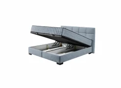 Compleet Bed|Tweepersoonsbedden|Bedbox Nagol A 180x200cm - stof - blauw met opbergruimte