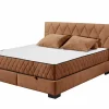 Bedbox Nagol B 180x200cm - stof - cognac met opbergruimte- Boxsprings