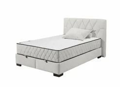 Bedbox Nagol B 140x200cm - stof - sand met opbergruimte- Compleet Bed|Boxsprings