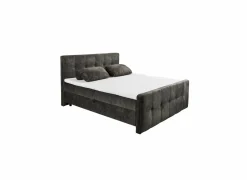 Bedbox Valetta 160x200cm - stof - espresso met opbergruimte- Compleet Bed|Boxsprings