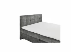 Compleet Bed|Boxsprings|Bedbox Valetta 180x200cm - stof - antraciet met opbergruimte