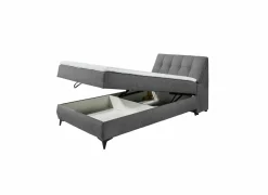 Bedbox 120x200cm - stof - antraciet met opbergruimte- Compleet Bed|Boxsprings