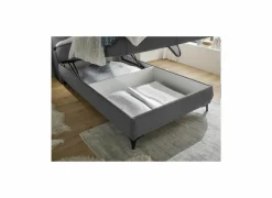Bedbox 120x200cm - stof - antraciet met opbergruimte- Compleet Bed|Boxsprings