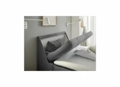 Bedbox 120x200cm - stof - antraciet met opbergruimte- Compleet Bed|Boxsprings