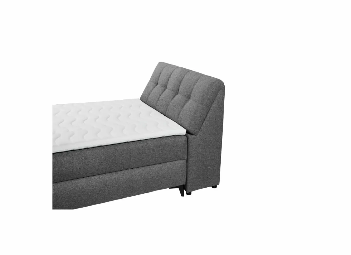 Bedbox 120x200cm - stof - antraciet met opbergruimte- Compleet Bed|Boxsprings