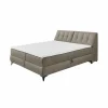 Bedbox 160x200cm - stof - espresso met opbergruimte- Compleet Bed|Boxsprings