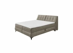 Bedbox 160x200cm - stof - espresso met opbergruimte- Compleet Bed|Boxsprings