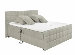 Boxsprings|Bedbox 180x200cm - stof - sand elektrisch