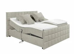 Boxsprings|Bedbox 180x200cm - stof - sand elektrisch