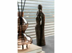 Beeld Knuffel Koppel H48,5cm - polyresin - bruin & goud- Decoratieve Accessoires