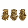 Beeldje Aap Horen Zien Zwijgen  H17,7cm set van 3- Decoratieve Accessoires