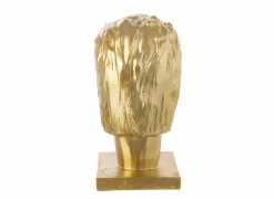 Beeldje Einstein 14,5x18x25,6cm - kalk - goud- Decoratieve Accessoires