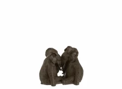 J line Decoratieve Accessoires|Beeldje Olifant Koppel H20cm
