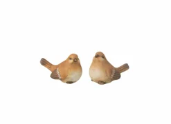 Decoratieve Accessoires|Beeldje Vogel H7,5cm - porselein - bruin