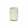 Beker Come Ø7x10,5cm - polystone - beige- Tandenborstelbekers