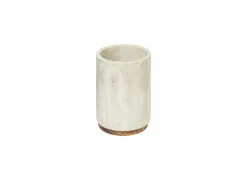 Beker Come Ø7x10,5cm - polystone - beige- Tandenborstelbekers