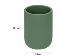 Beker Duo Ø7,2x10cm - polystone - ficus- Tandenborstelbekers