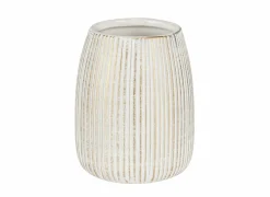 Tandenborstelbekers|Beker Pascoli  Ø9cm - keramiek - wit & goud